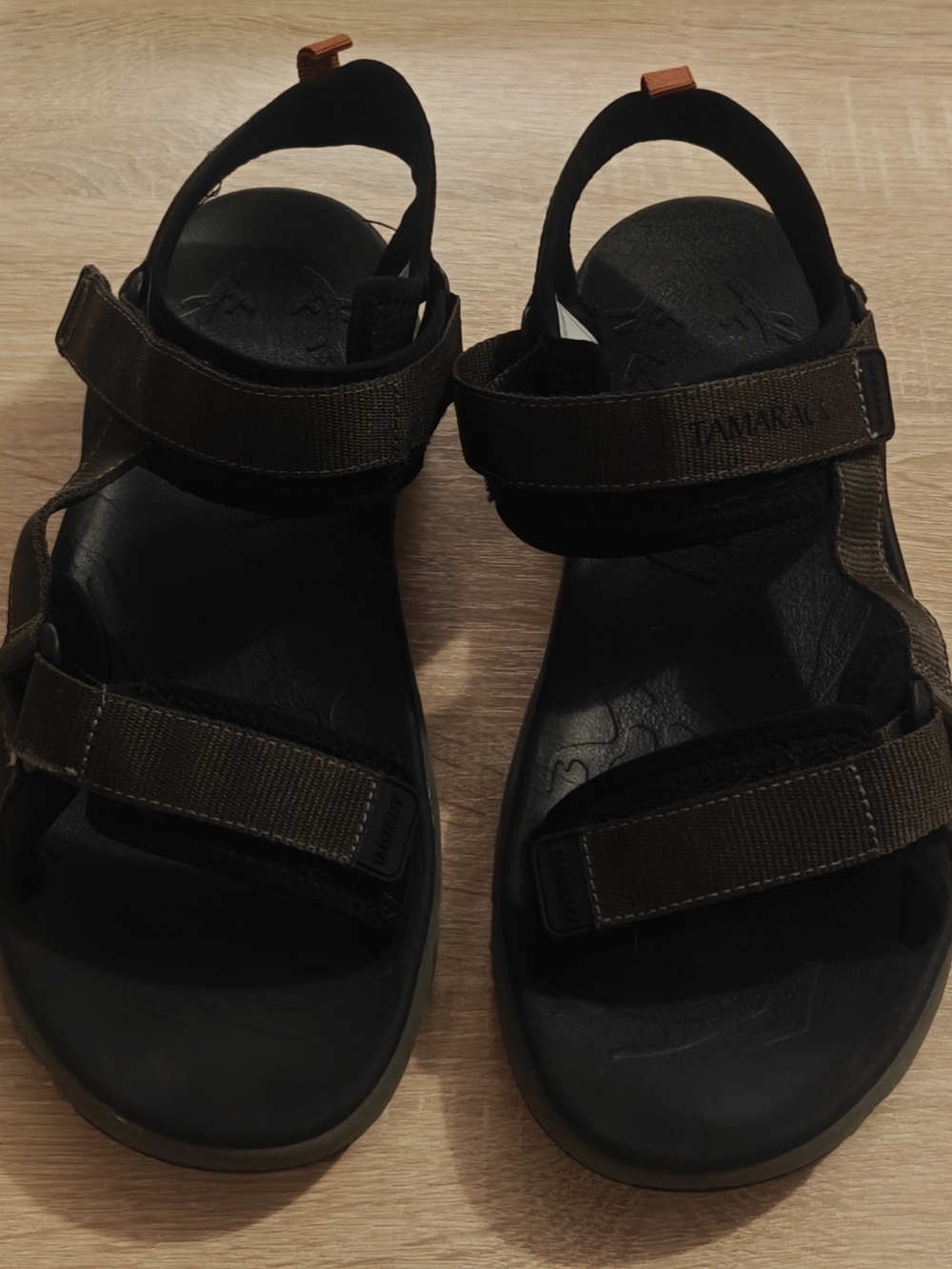 Lumberjack Byron Men’s Sandals Khaki Adjustable Hook Loop Sz 12